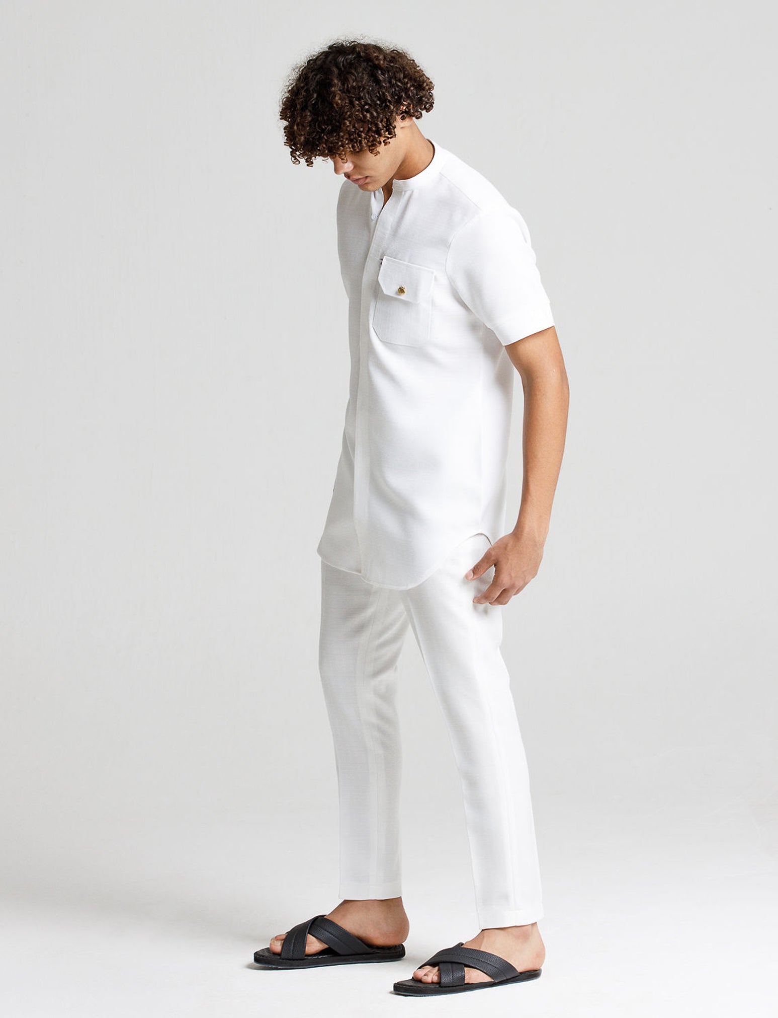 Concealed Placket Kaftan Set