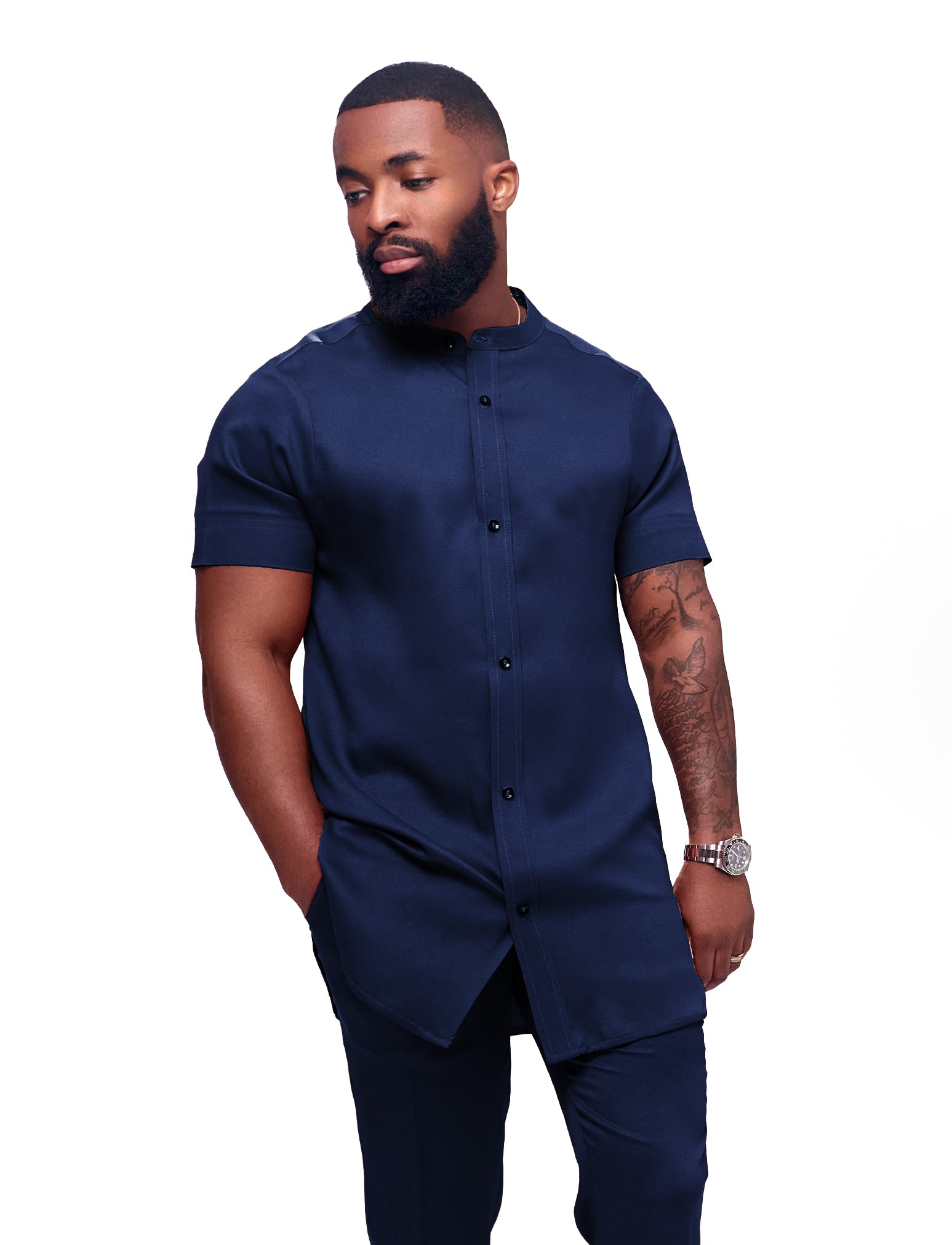 Mandarin Collar Shirt