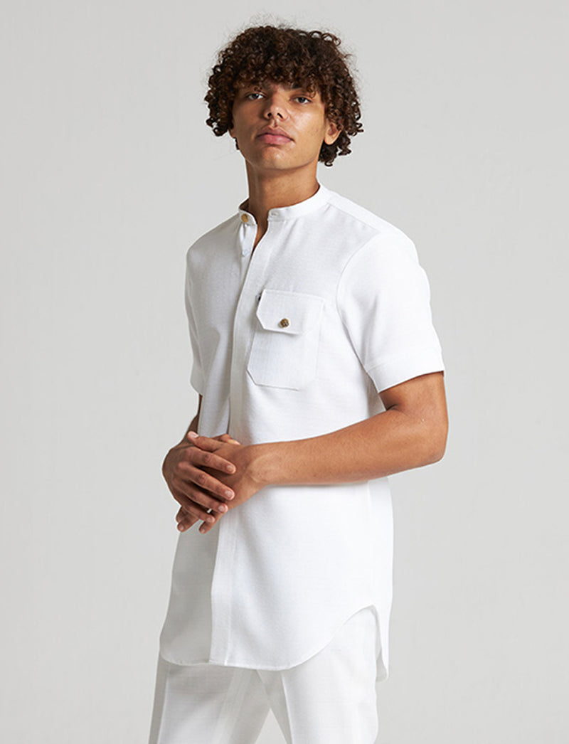 Concealed Placket Kaftan Shirt