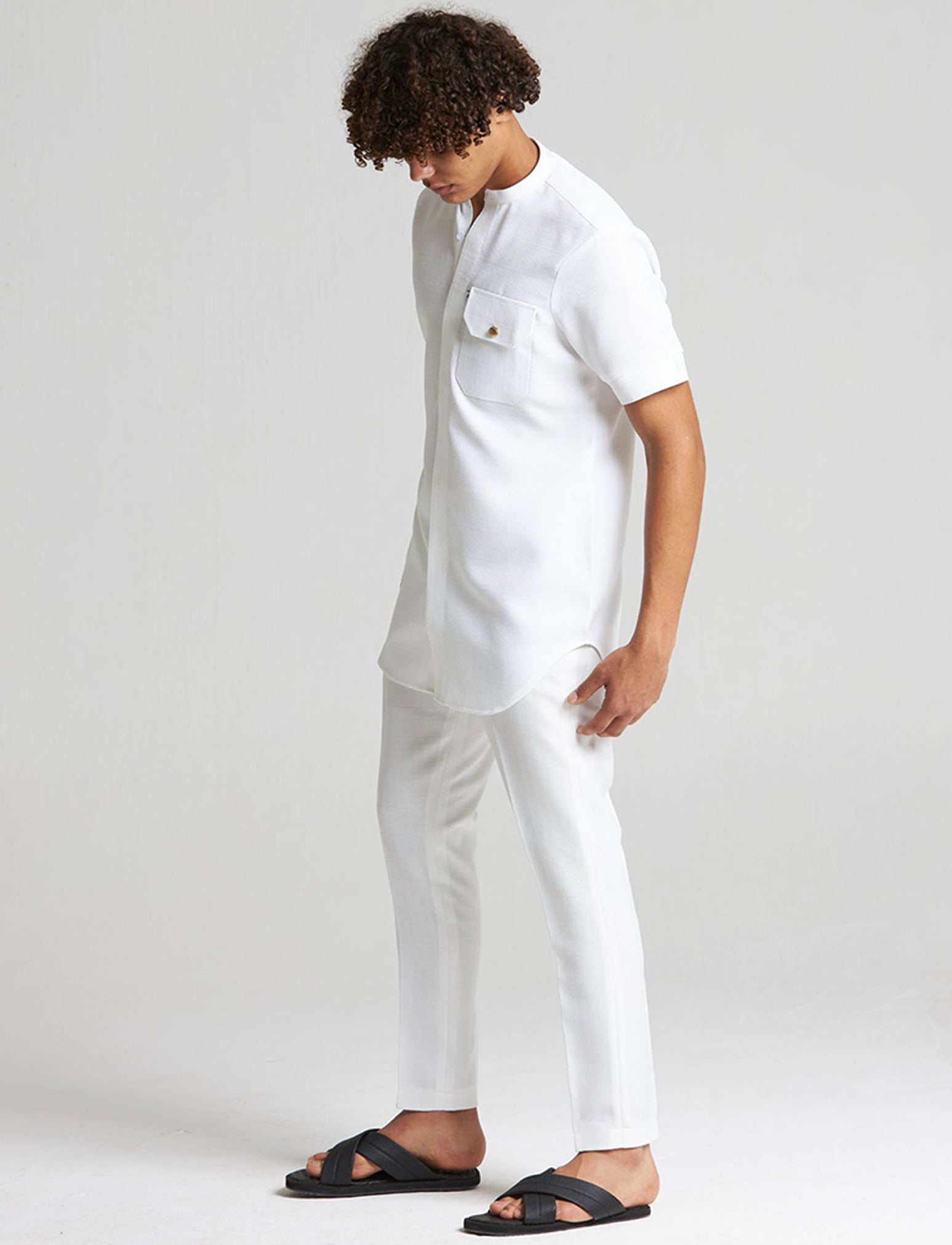 Concealed Placket Kaftan Trousers