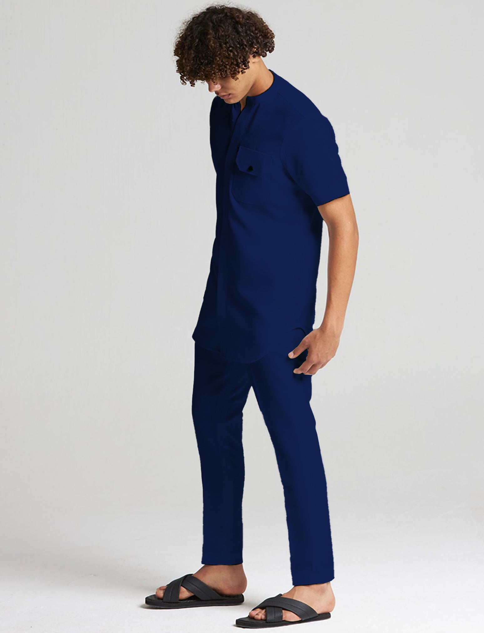 Concealed Placket Kaftan Trousers