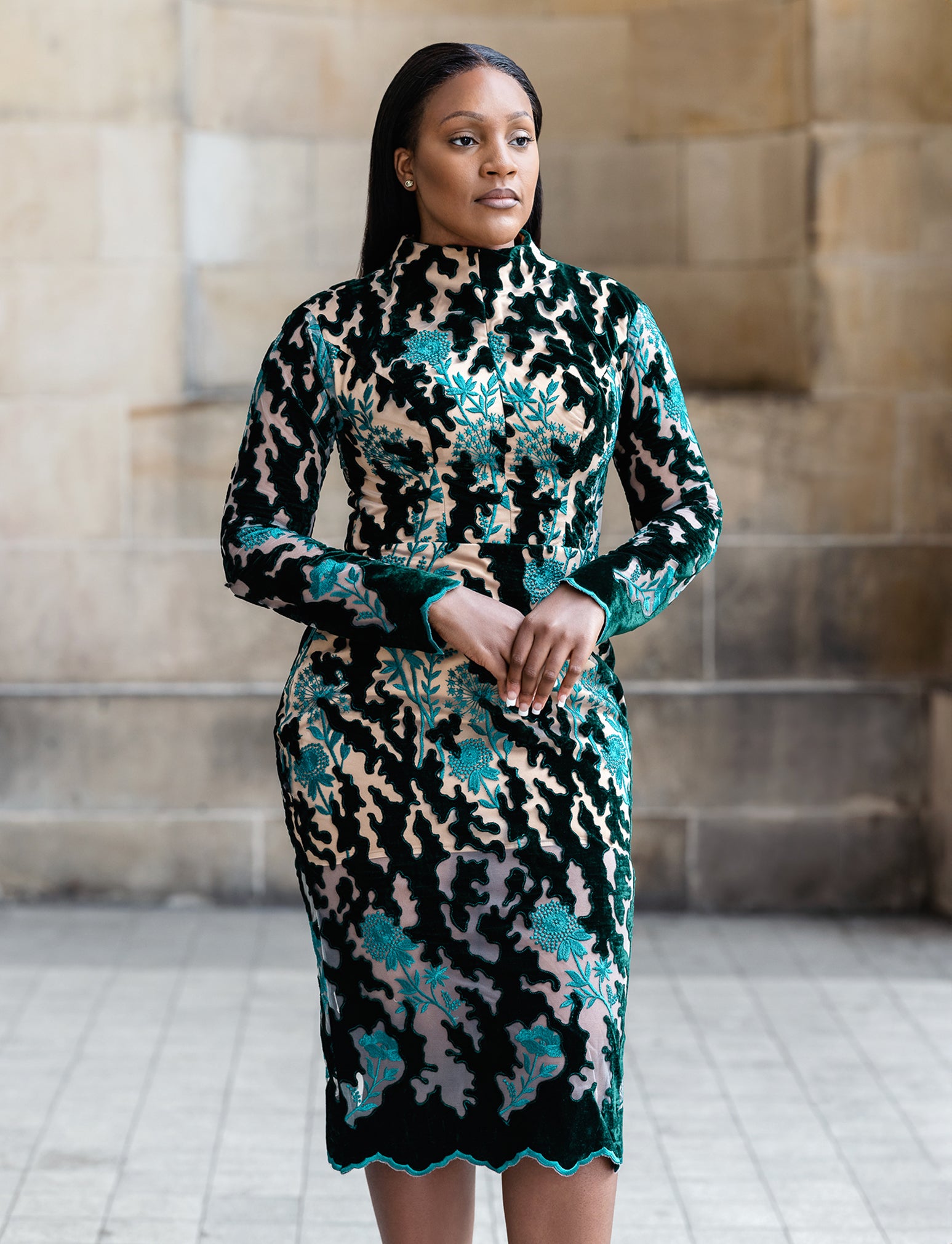 Brocade Lace Dress  channayapparel