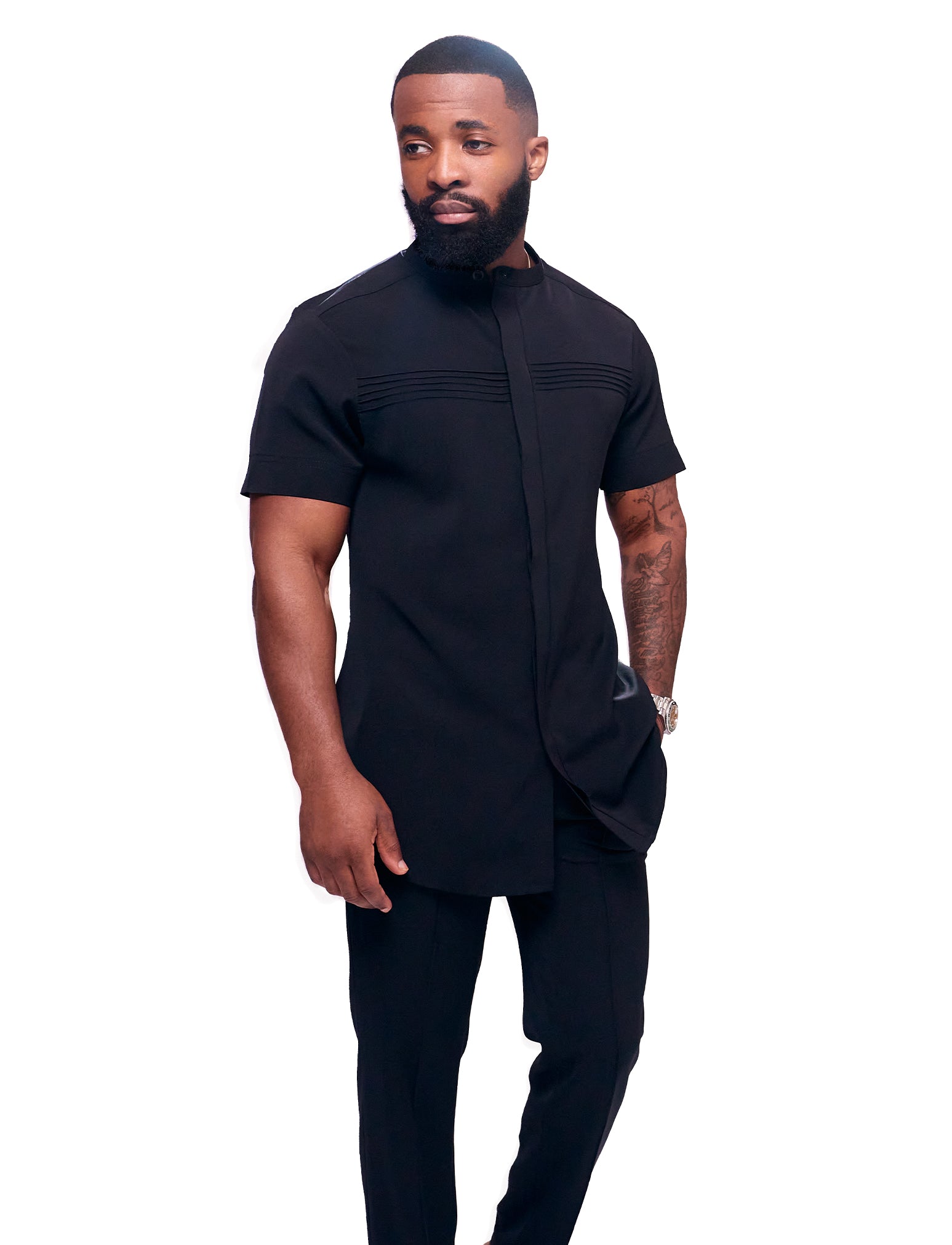 Mandarin Gridded Trouser