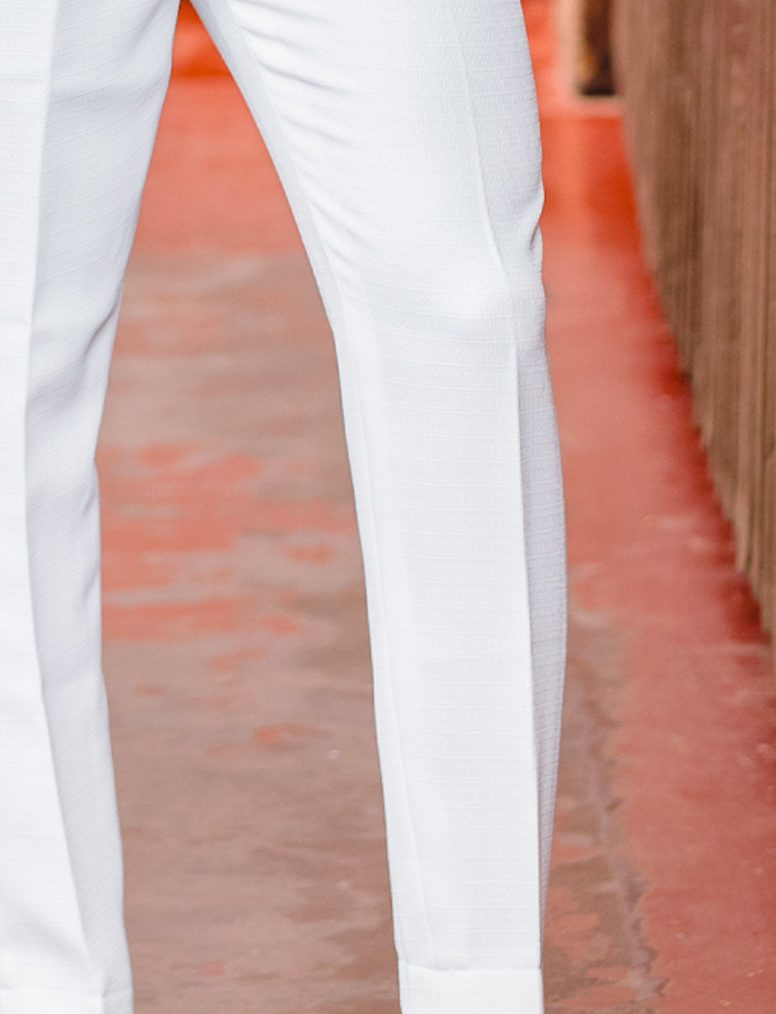 Pin Tuck Vee Trouser