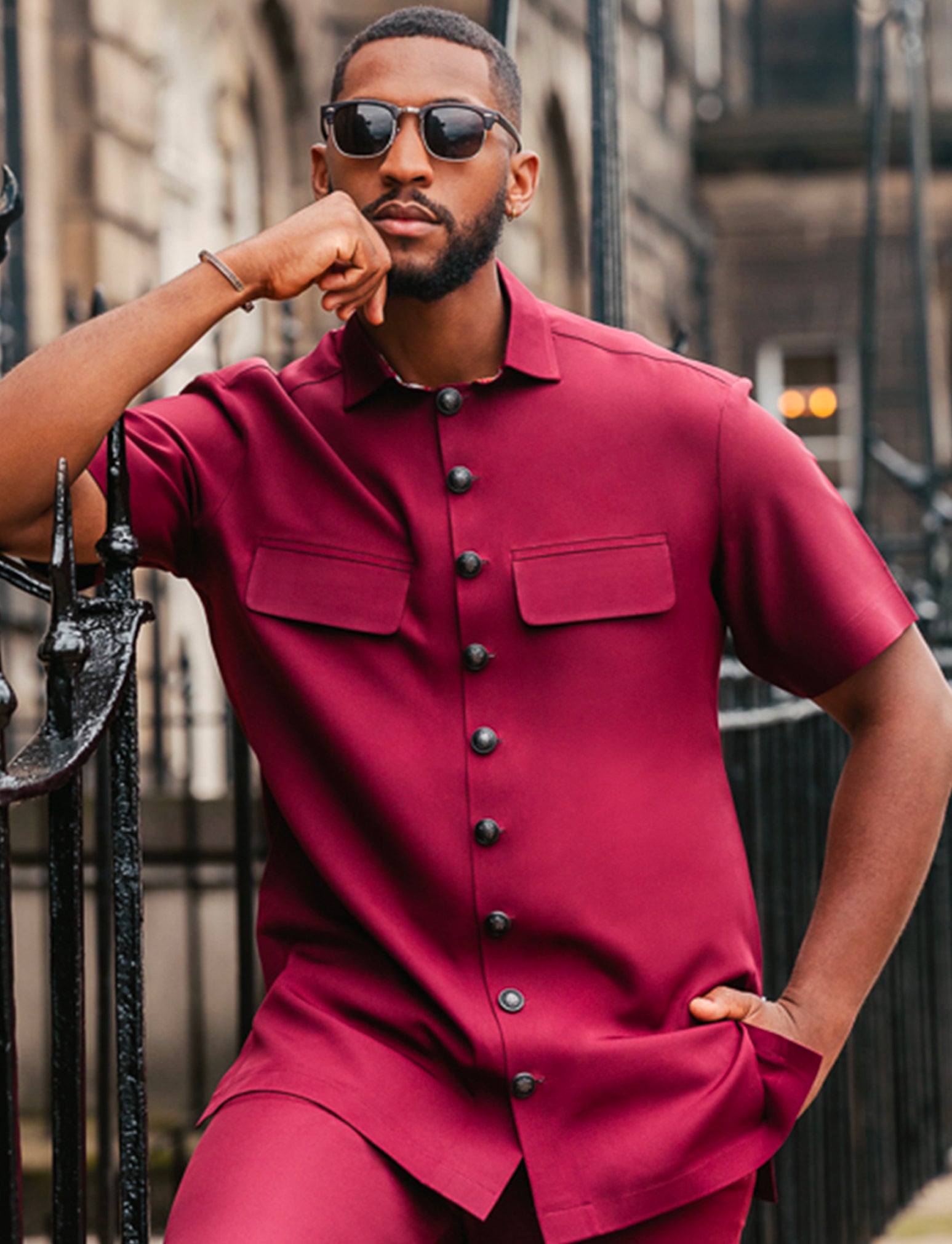 Safari Burgendy Shirt