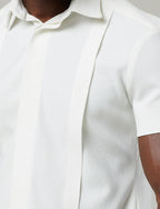 Embossed Pleated Classic Shirt