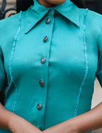 Frayed Edge Midi Dress