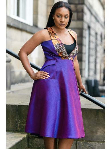 Sleeveless silk dress